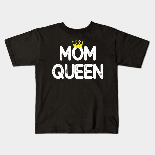 Mom Queen Kids T-Shirt by PixelArt